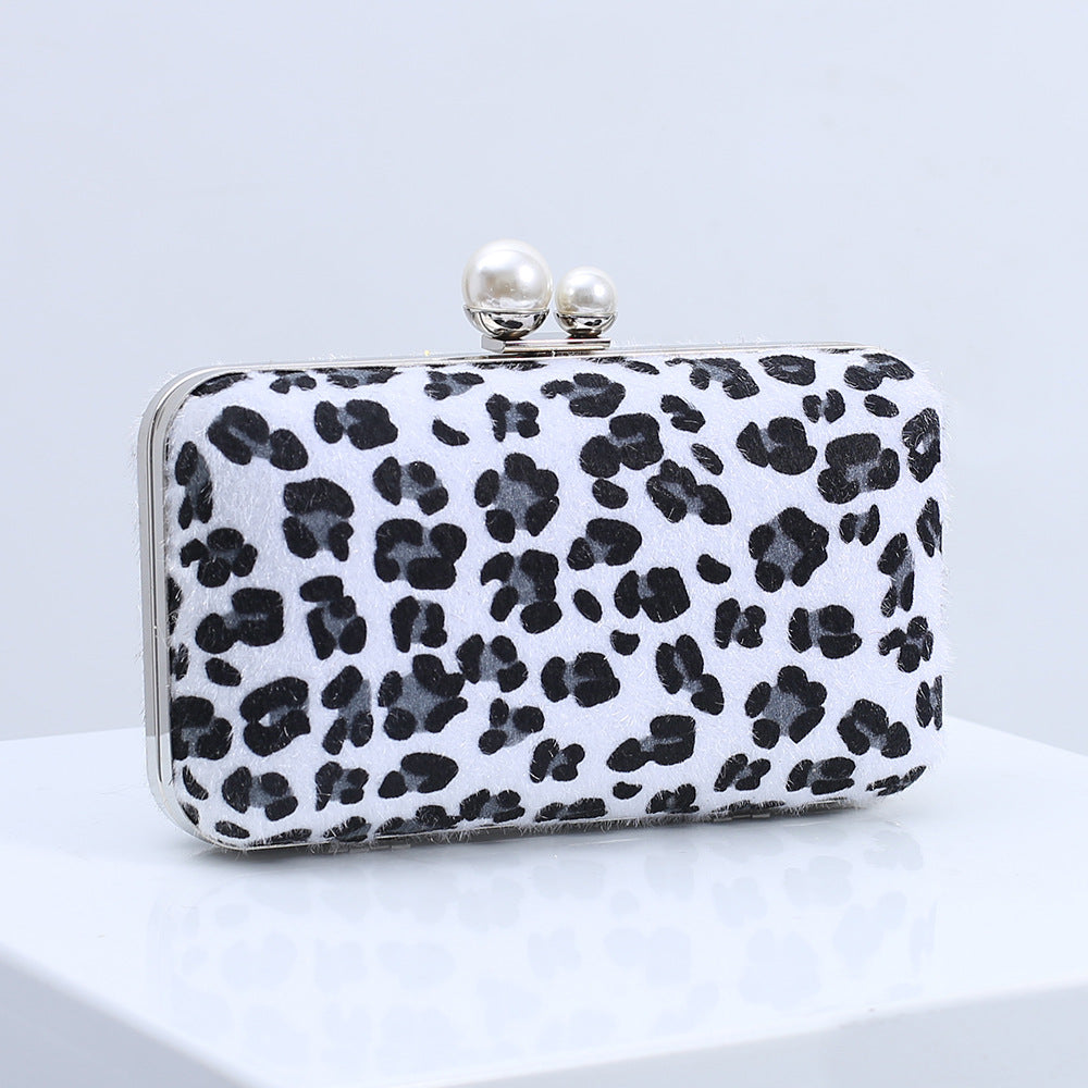 Wholesale PU Leopard Print Dinner Bag Single Shoulder Handbag
